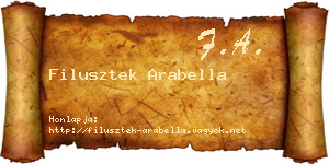 Filusztek Arabella névjegykártya